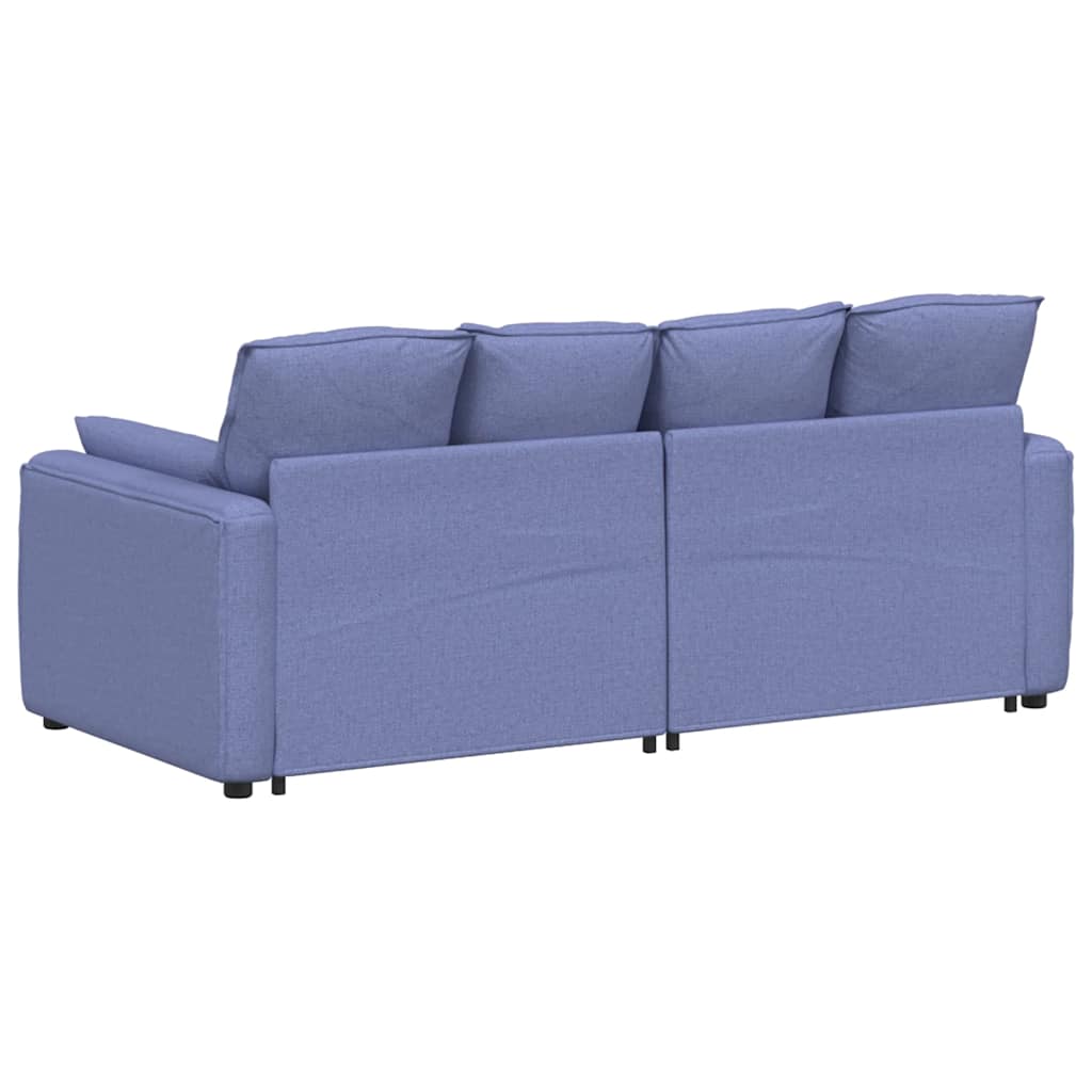 Modulaire bank met kussens jeansblauw