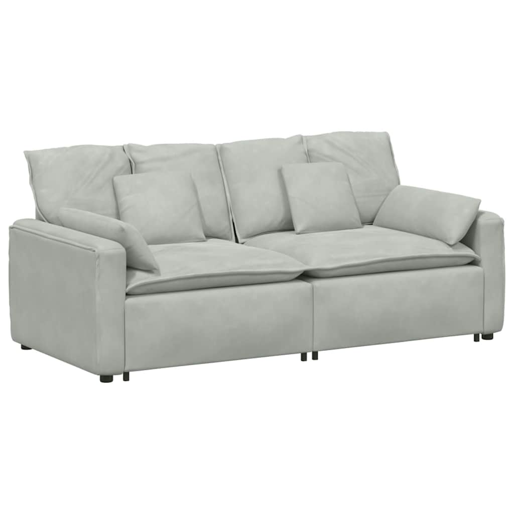 Modulaire bank met kussens lichtgrijs is nu te koop bij PeponiXL, paradijselijk wonen!
