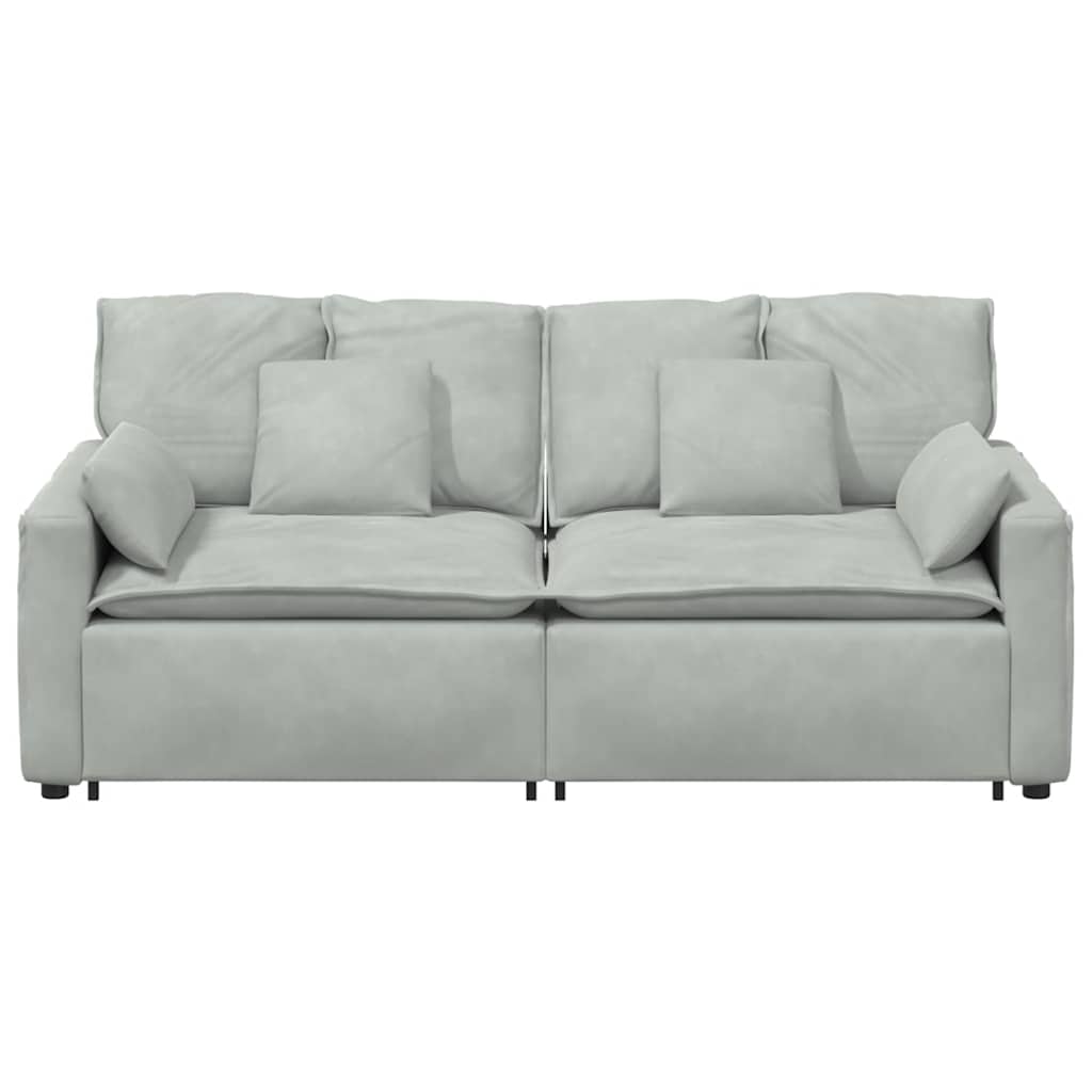 Modulaire bank met kussens lichtgrijs is nu te koop bij PeponiXL, paradijselijk wonen!