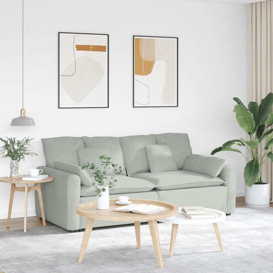 Modulaire bank met kussens lichtgrijs is nu te koop bij PeponiXL, paradijselijk wonen!