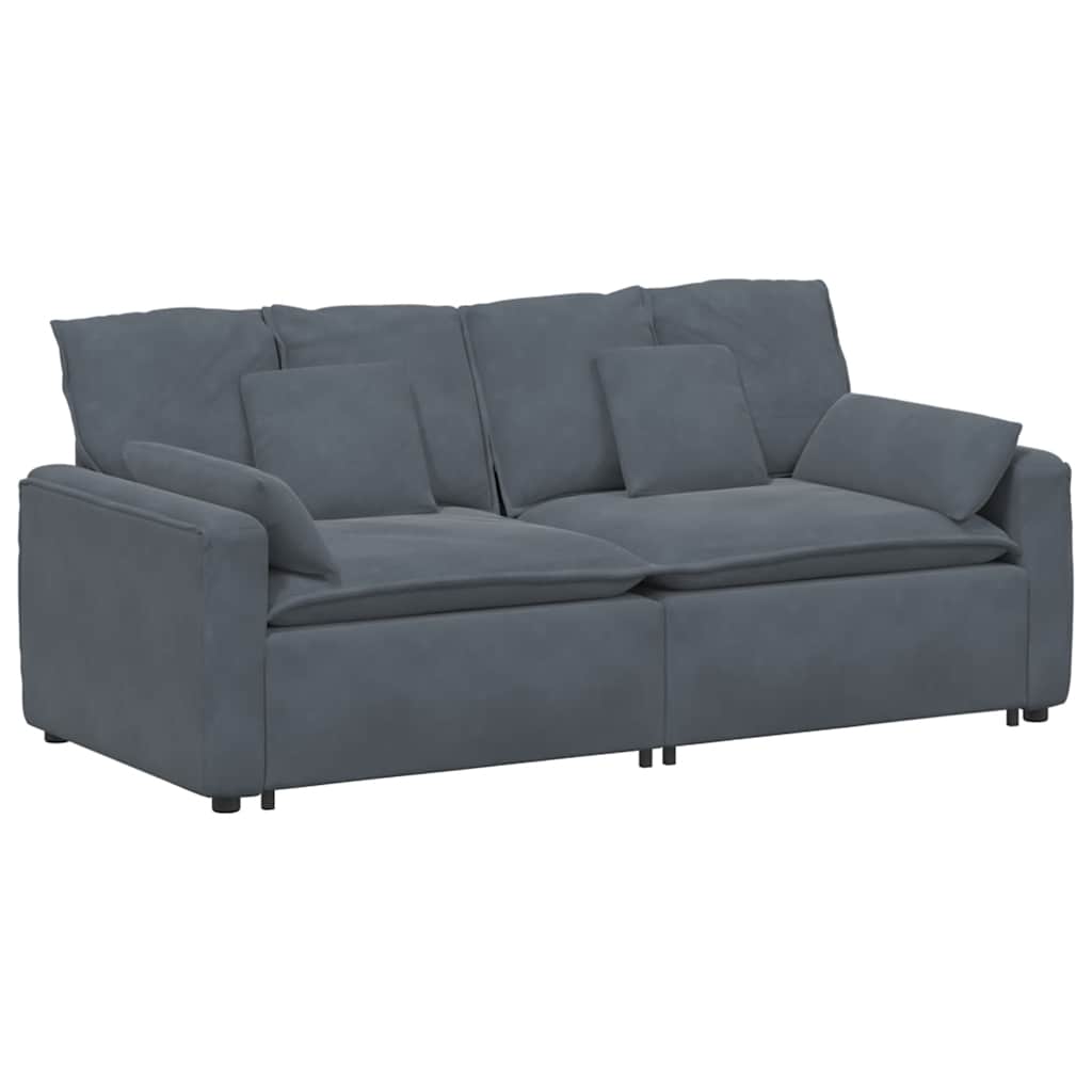 Modulaire bank met kussens donkergrijs is nu te koop bij PeponiXL, paradijselijk wonen!