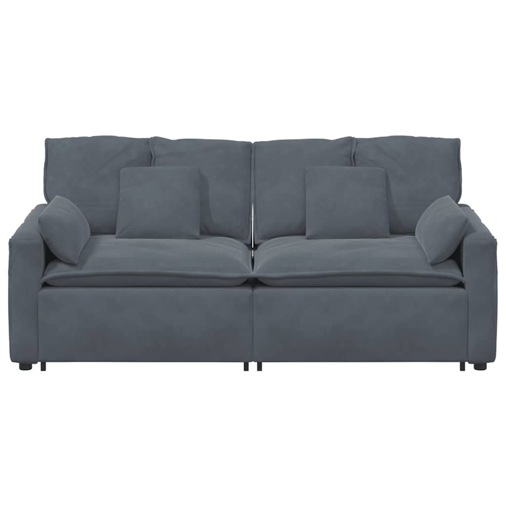 Modulaire bank met kussens donkergrijs is nu te koop bij PeponiXL, paradijselijk wonen!