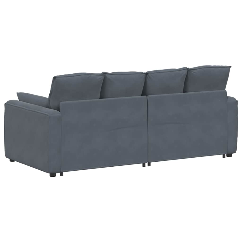 Modulaire bank met kussens donkergrijs is nu te koop bij PeponiXL, paradijselijk wonen!