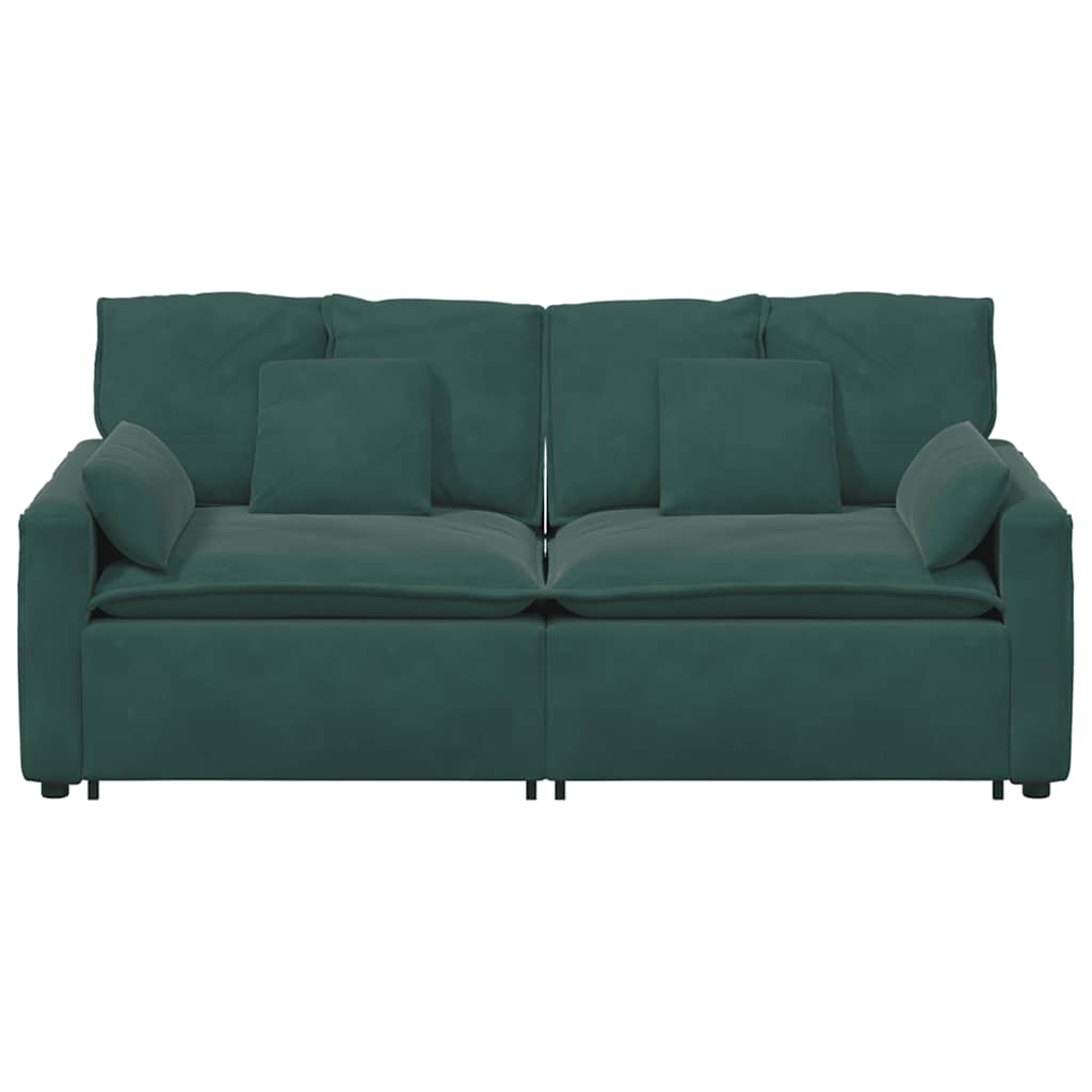 Modulaire bank met kussens donkergroen is nu te koop bij PeponiXL, paradijselijk wonen!