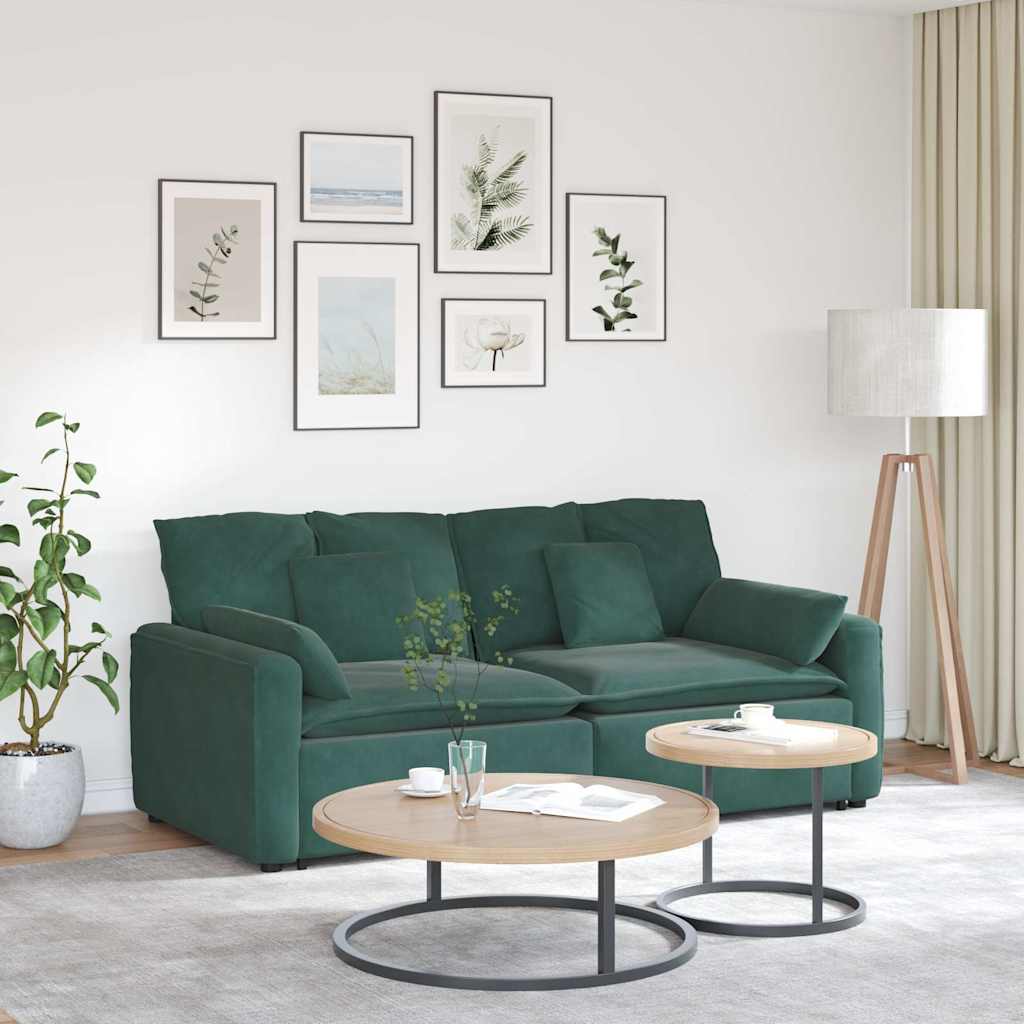 Modulaire bank met kussens donkergroen is nu te koop bij PeponiXL, paradijselijk wonen!