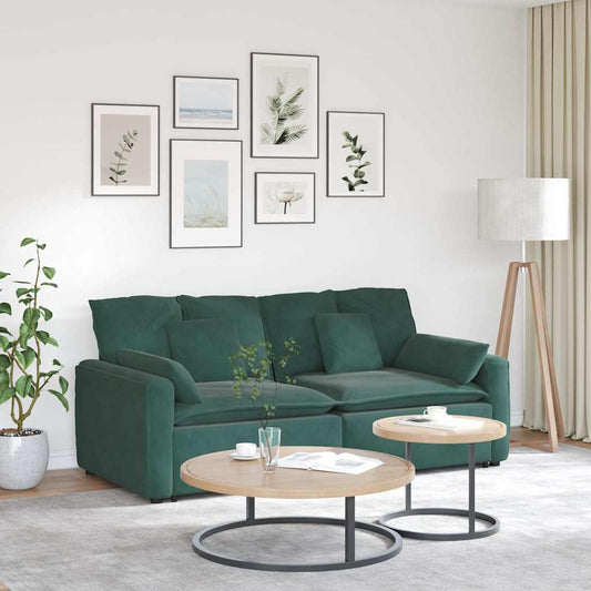 Modulaire bank met kussens donkergroen is nu te koop bij PeponiXL, paradijselijk wonen!