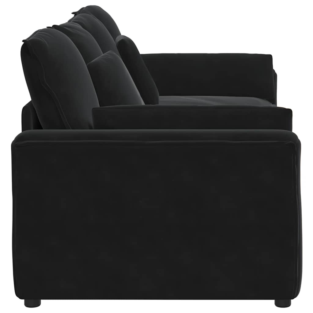 Modulaire bank met kussens zwart is nu te koop bij PeponiXL, paradijselijk wonen!