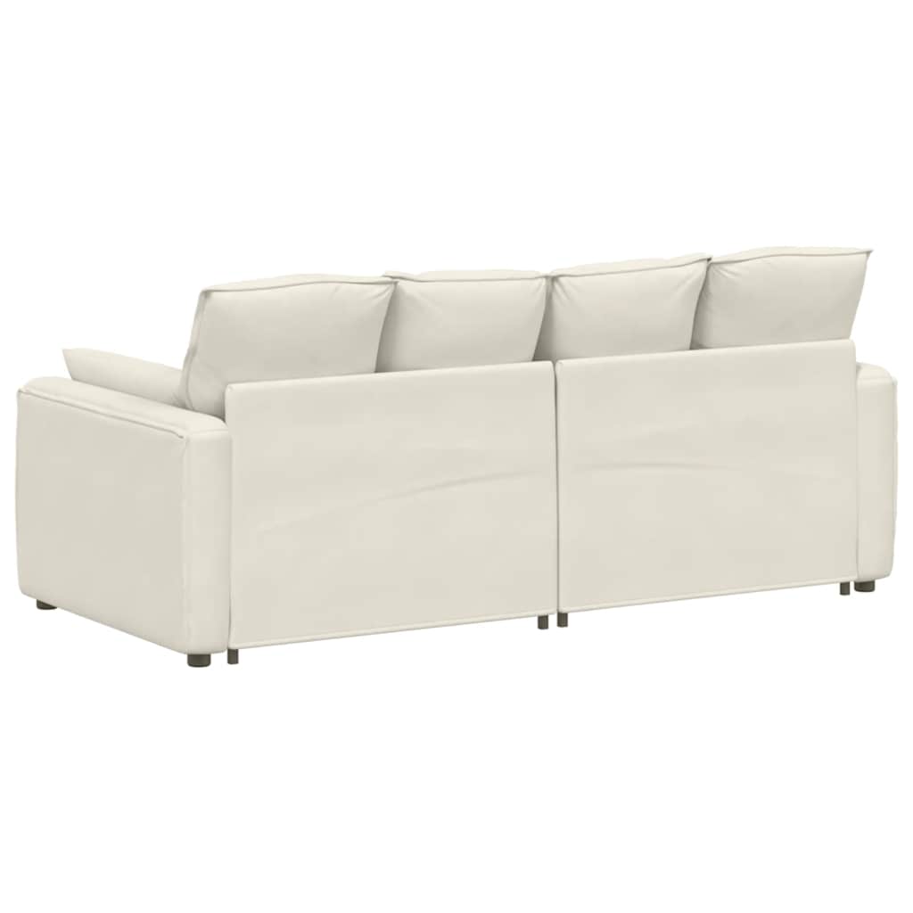 Modulaire bank met kussens crèmekleurig is nu te koop bij PeponiXL, paradijselijk wonen!