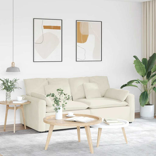 Modulaire bank met kussens crèmekleurig is nu te koop bij PeponiXL, paradijselijk wonen!