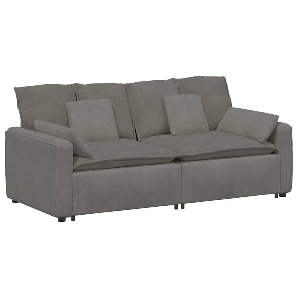 Modulaire bank met kussens lichtgrijs is nu te koop bij PeponiXL, paradijselijk wonen!