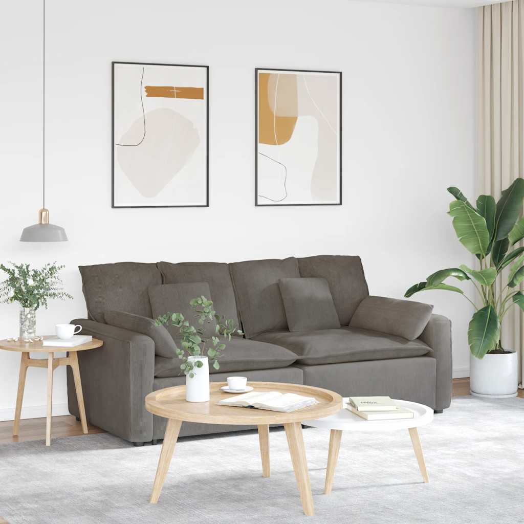 Modulaire bank met kussens lichtgrijs is nu te koop bij PeponiXL, paradijselijk wonen!