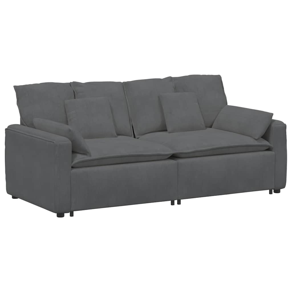 Modulaire bank met kussens donkergrijs is nu te koop bij PeponiXL, paradijselijk wonen!