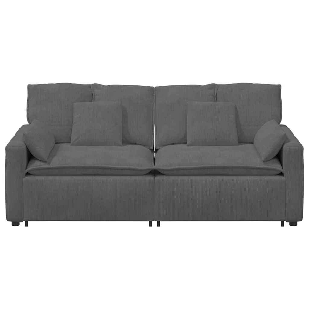 Modulaire bank met kussens donkergrijs is nu te koop bij PeponiXL, paradijselijk wonen!