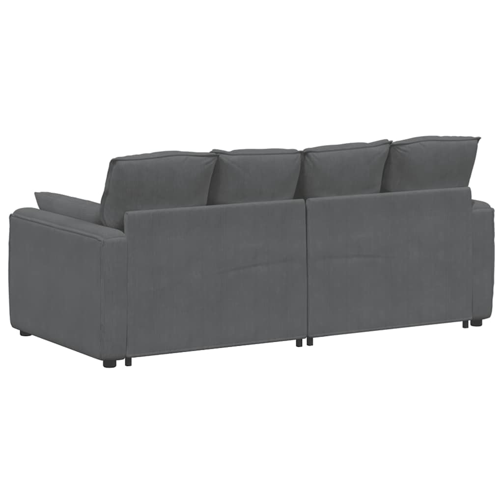 Modulaire bank met kussens donkergrijs is nu te koop bij PeponiXL, paradijselijk wonen!