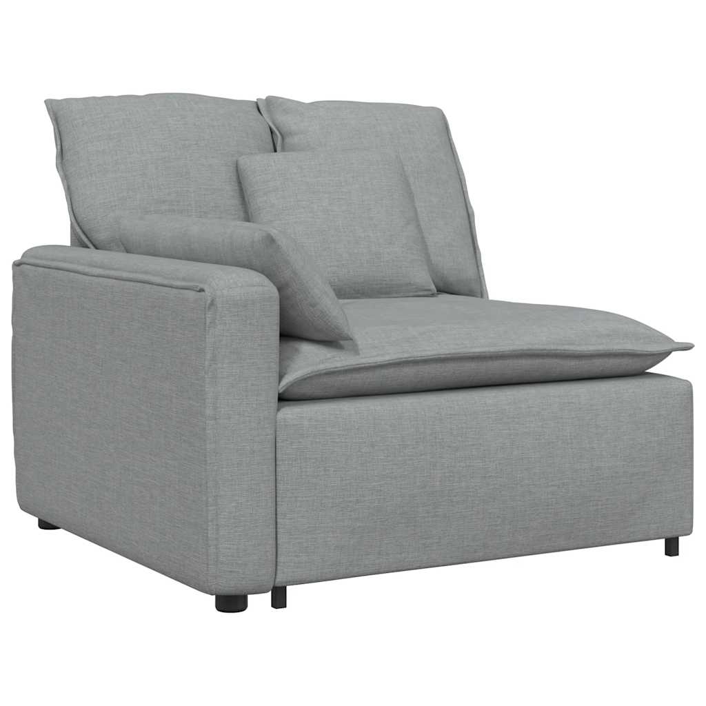Modulaire bank met kussens stof lichtgrijs is nu te koop bij PeponiXL, paradijselijk wonen!