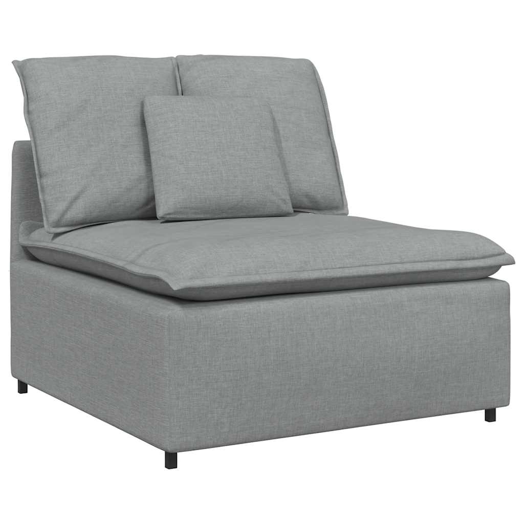 Modulaire bank met kussens stof lichtgrijs is nu te koop bij PeponiXL, paradijselijk wonen!