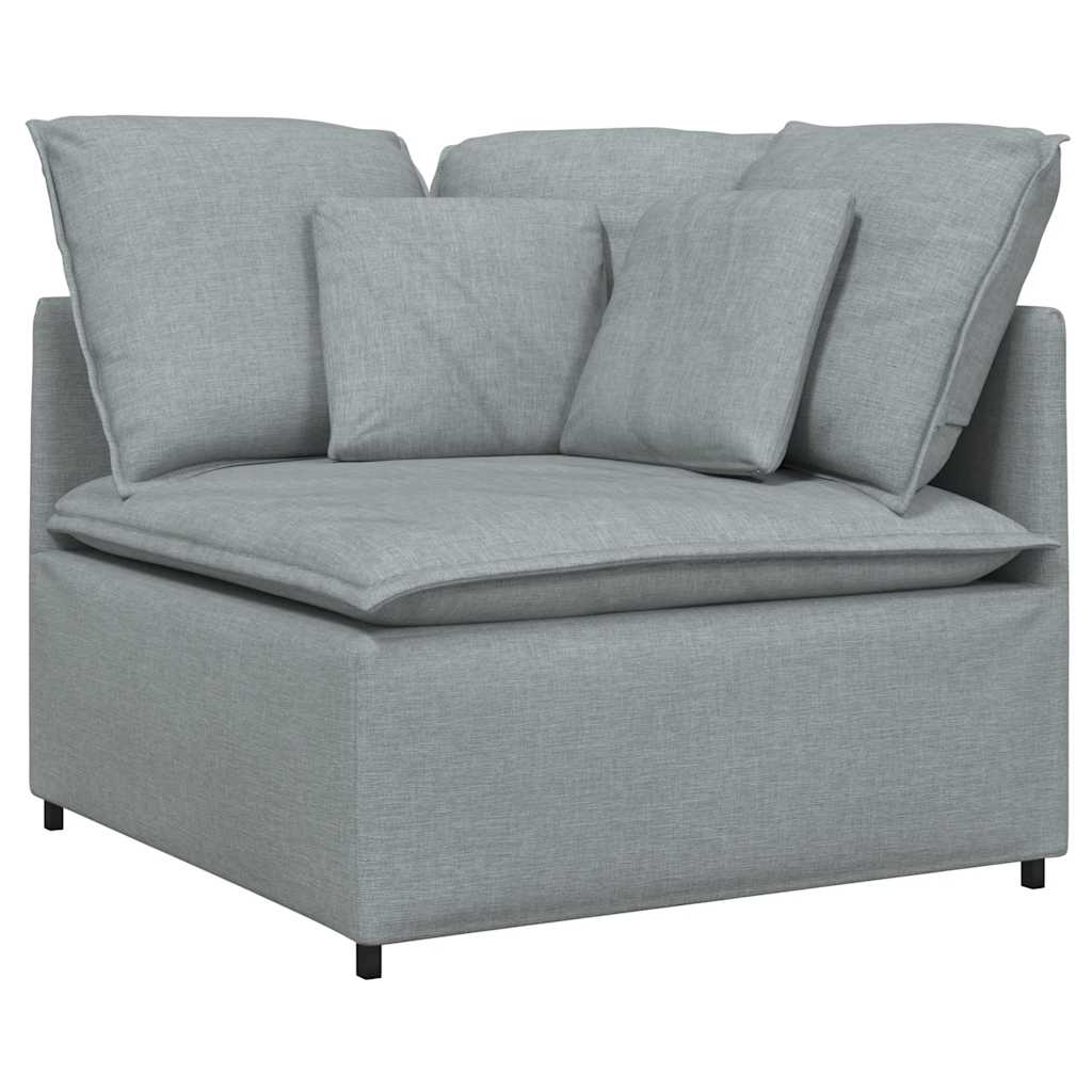 Modulaire bank met kussens stof lichtgrijs is nu te koop bij PeponiXL, paradijselijk wonen!