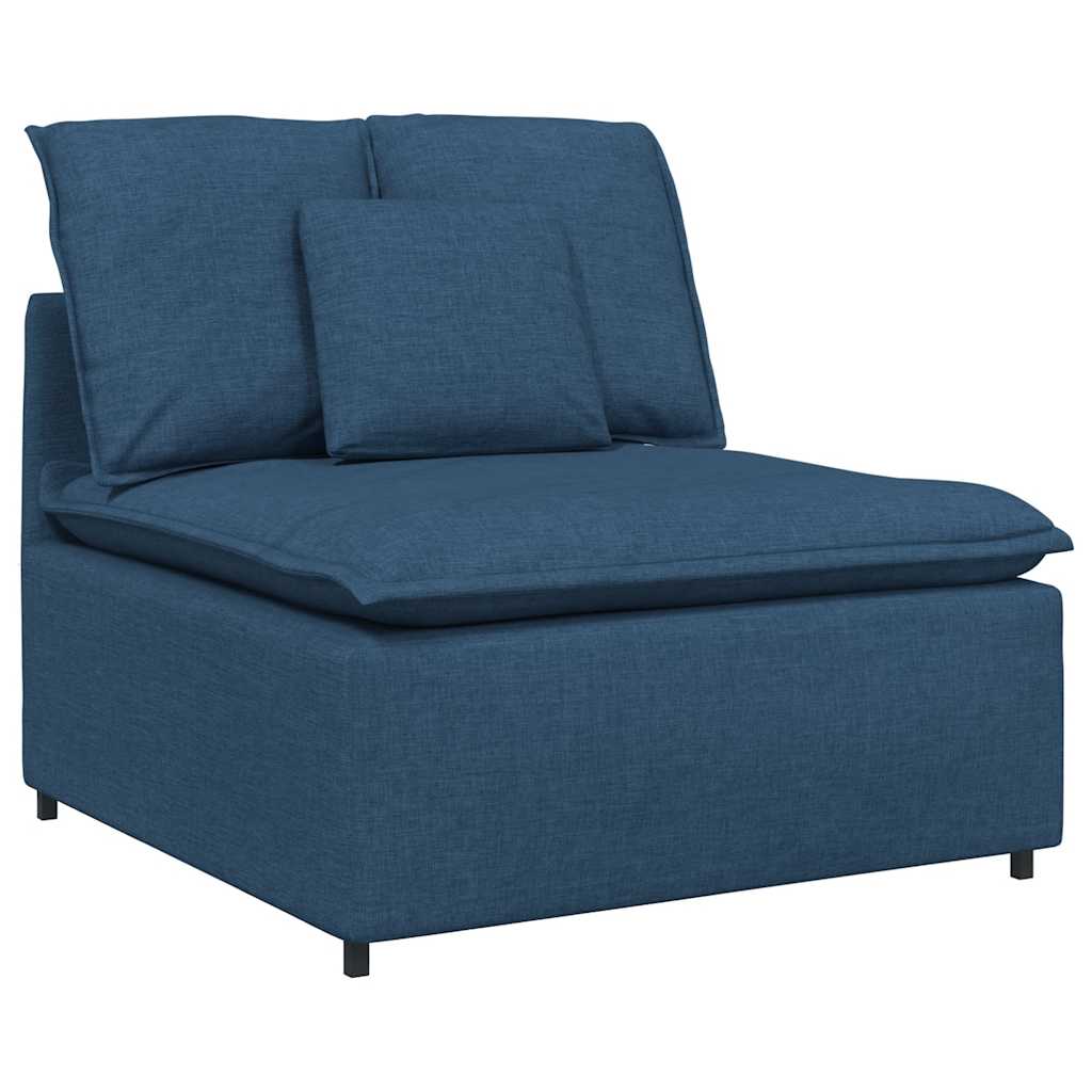 Modulaire bank met kussens stof blauw