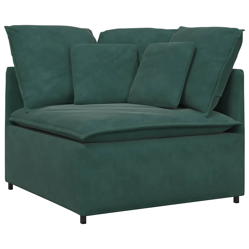 Modulaire bank met kussens fluweel donkergroen is nu te koop bij PeponiXL, paradijselijk wonen!