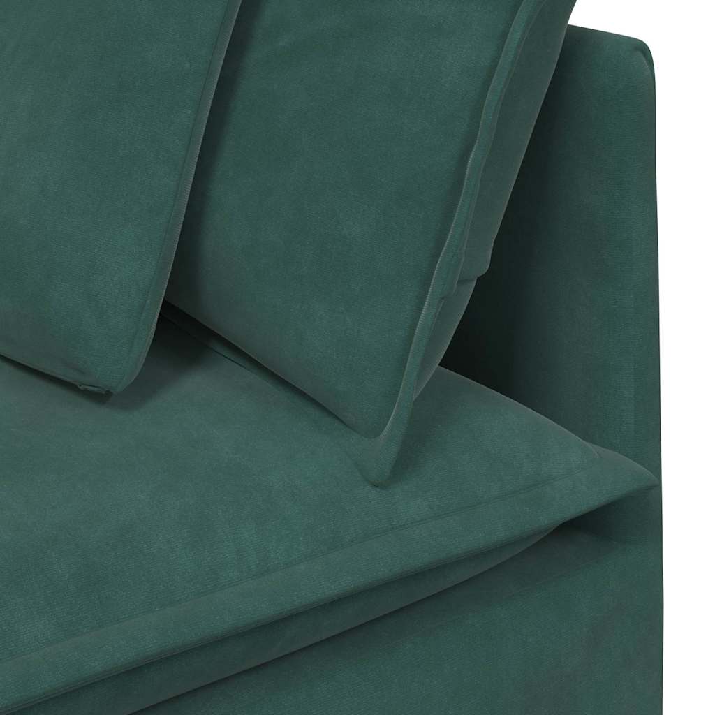 Modulaire bank met kussens fluweel donkergroen is nu te koop bij PeponiXL, paradijselijk wonen!