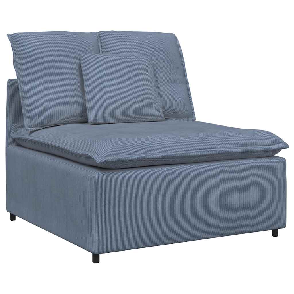 Modulaire bank met kussens corduroy stof blauw is nu te koop bij PeponiXL, paradijselijk wonen!