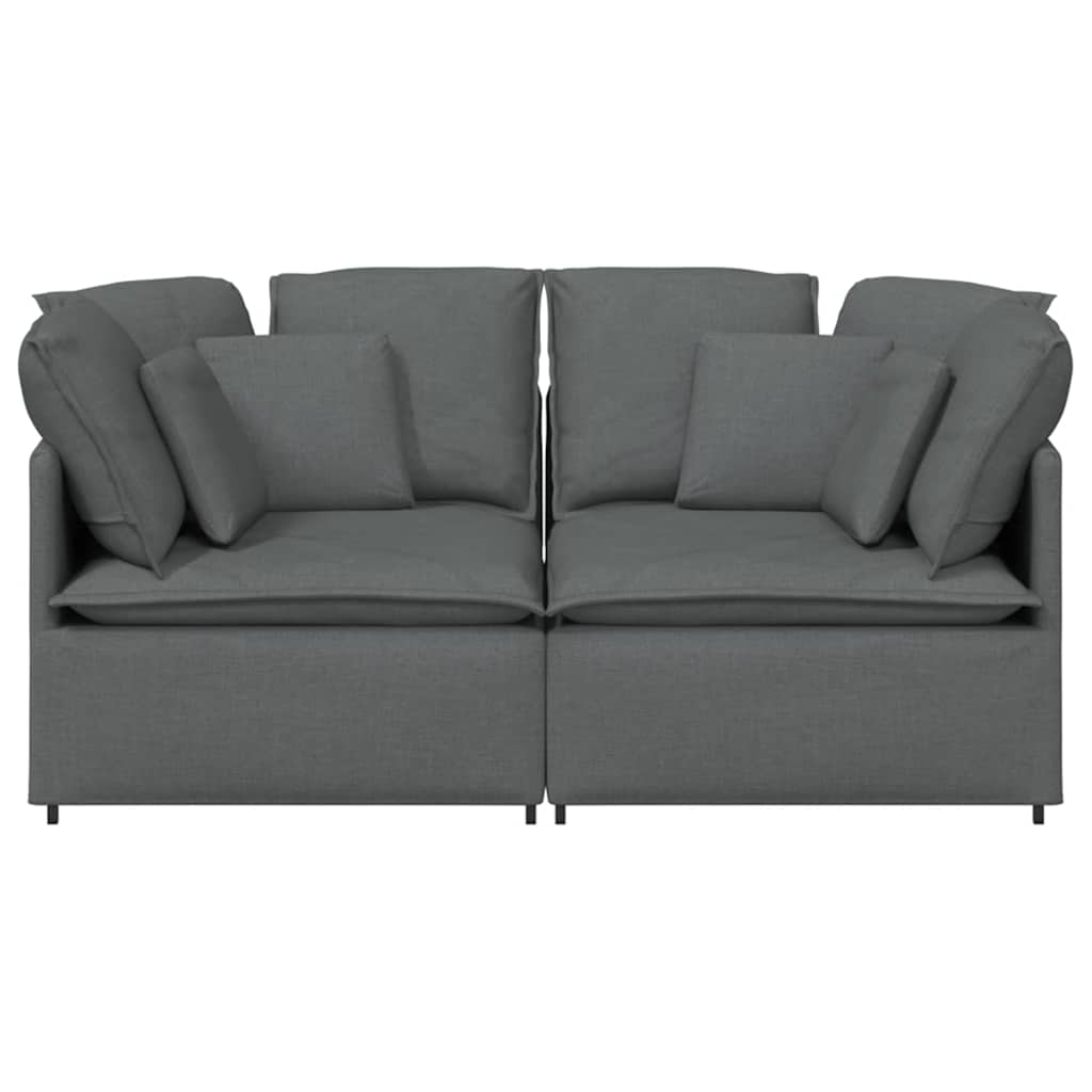 Modulaire bank met kussens stof donkergrijs is nu te koop bij PeponiXL, paradijselijk wonen!