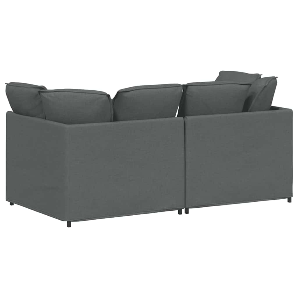 Modulaire bank met kussens stof donkergrijs is nu te koop bij PeponiXL, paradijselijk wonen!
