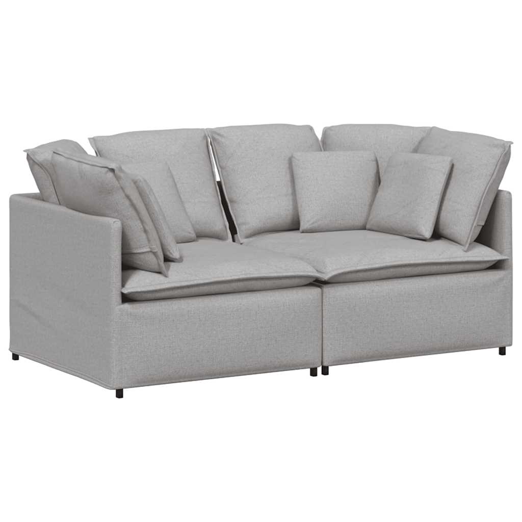 Modulaire bank met kussens stof wolk grijs is nu te koop bij PeponiXL, paradijselijk wonen!