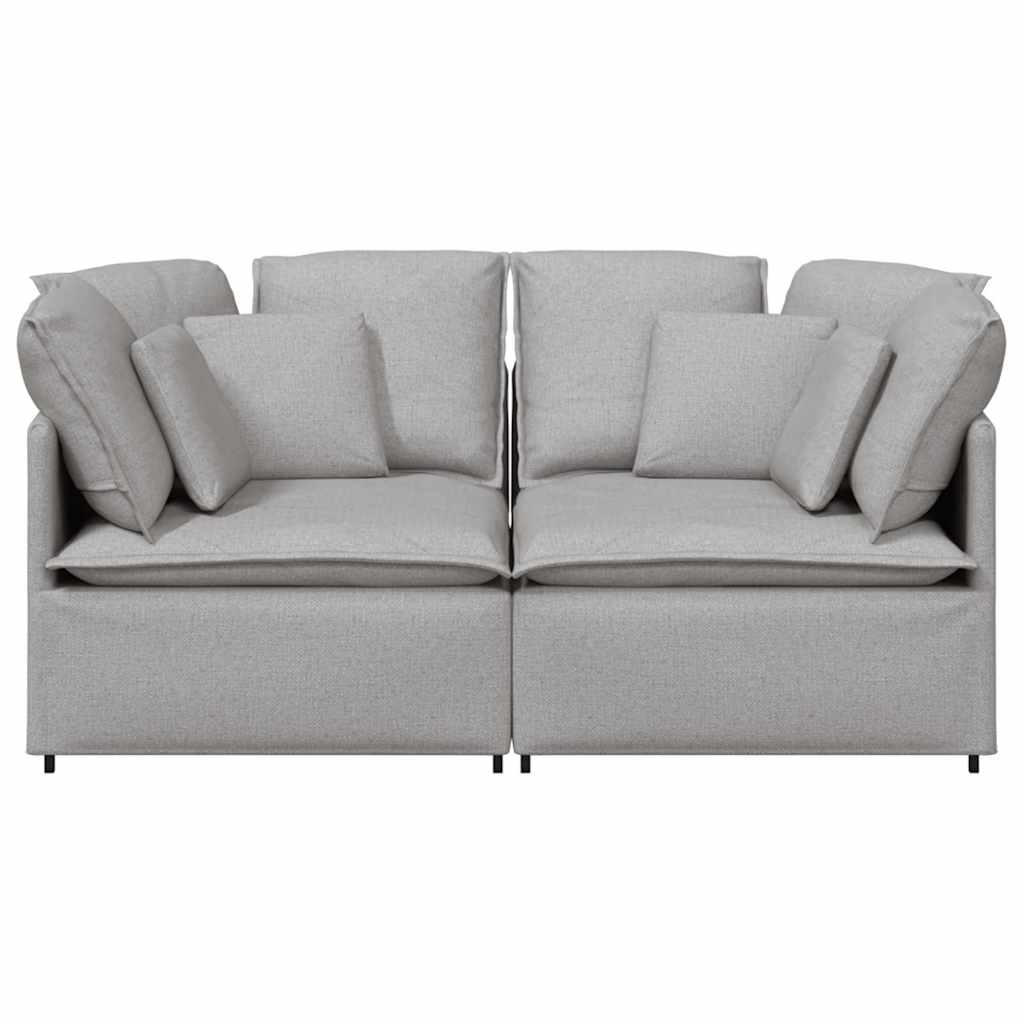Modulaire bank met kussens stof wolk grijs is nu te koop bij PeponiXL, paradijselijk wonen!