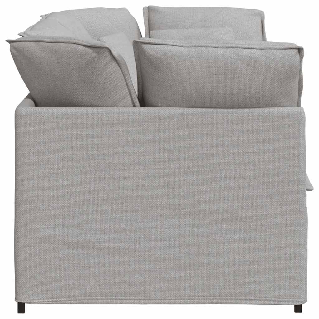 Modulaire bank met kussens stof wolk grijs is nu te koop bij PeponiXL, paradijselijk wonen!