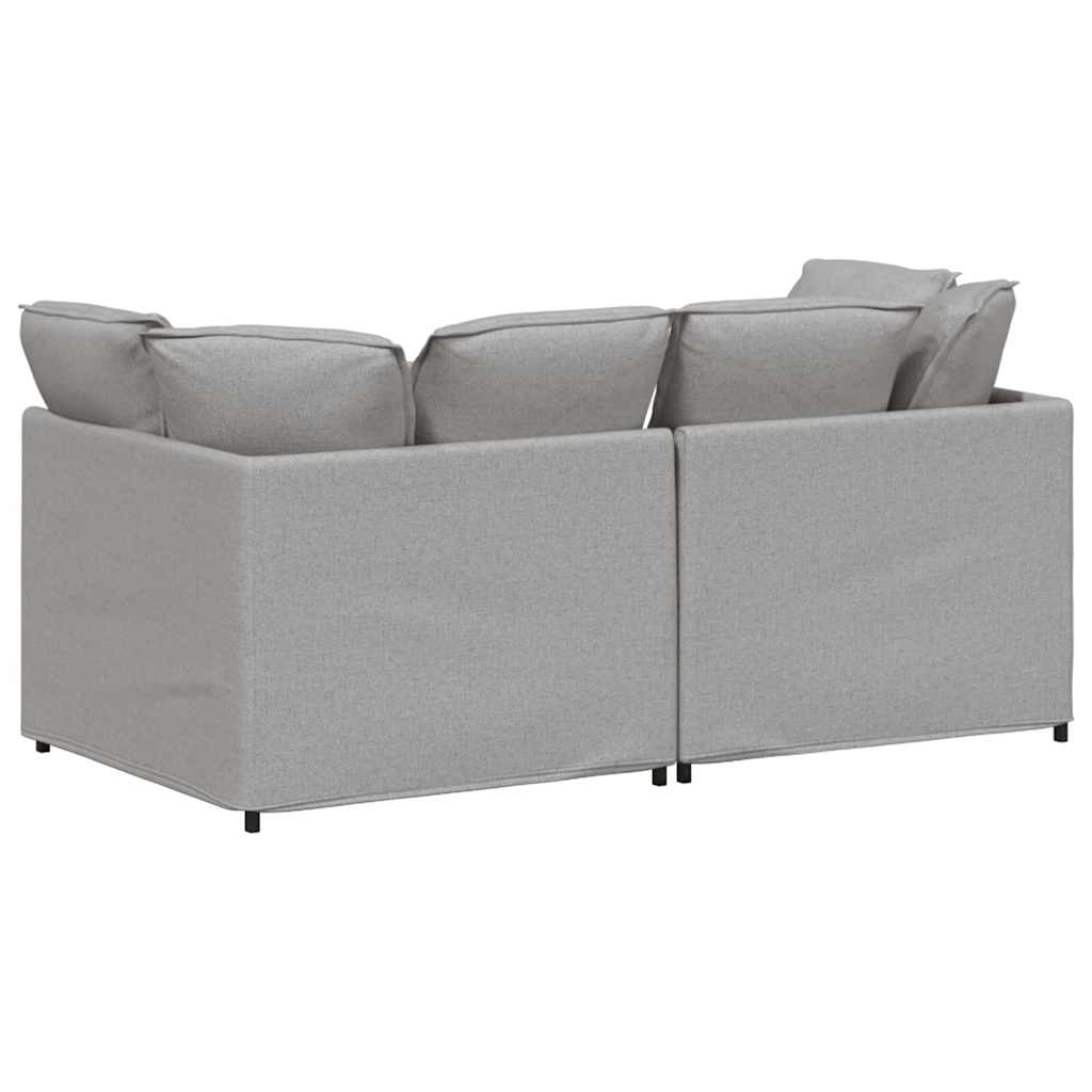 Modulaire bank met kussens stof wolk grijs is nu te koop bij PeponiXL, paradijselijk wonen!