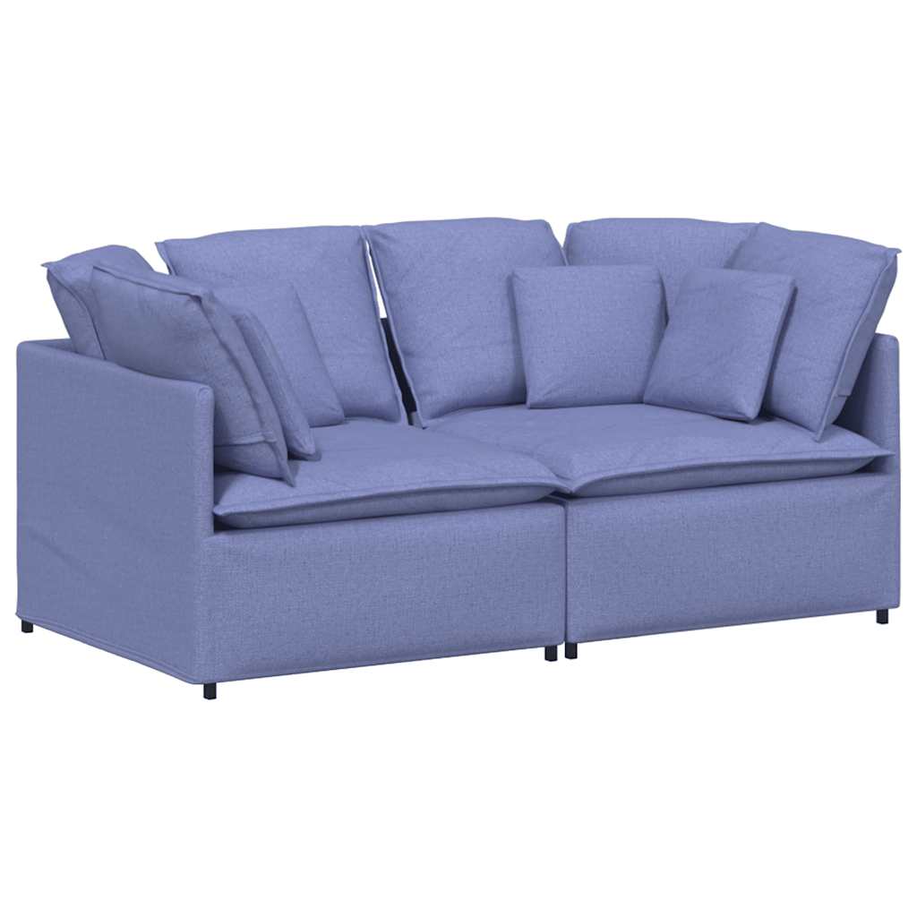 Modulaire bank met kussens stof jeansblauw is nu te koop bij PeponiXL, paradijselijk wonen!