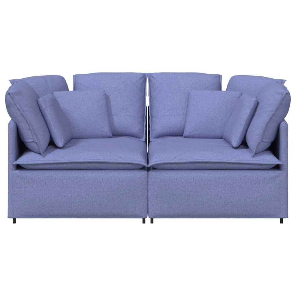 Modulaire bank met kussens stof jeansblauw is nu te koop bij PeponiXL, paradijselijk wonen!