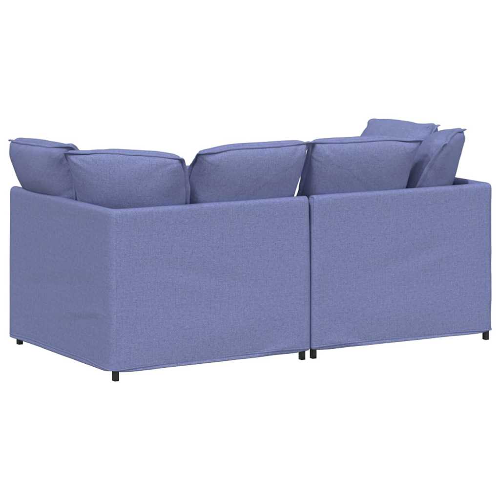 Modulaire bank met kussens stof jeansblauw is nu te koop bij PeponiXL, paradijselijk wonen!