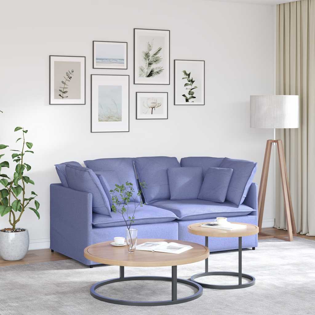 Modulaire bank met kussens stof jeansblauw is nu te koop bij PeponiXL, paradijselijk wonen!