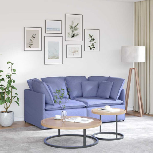 Modulaire bank met kussens stof jeansblauw is nu te koop bij PeponiXL, paradijselijk wonen!