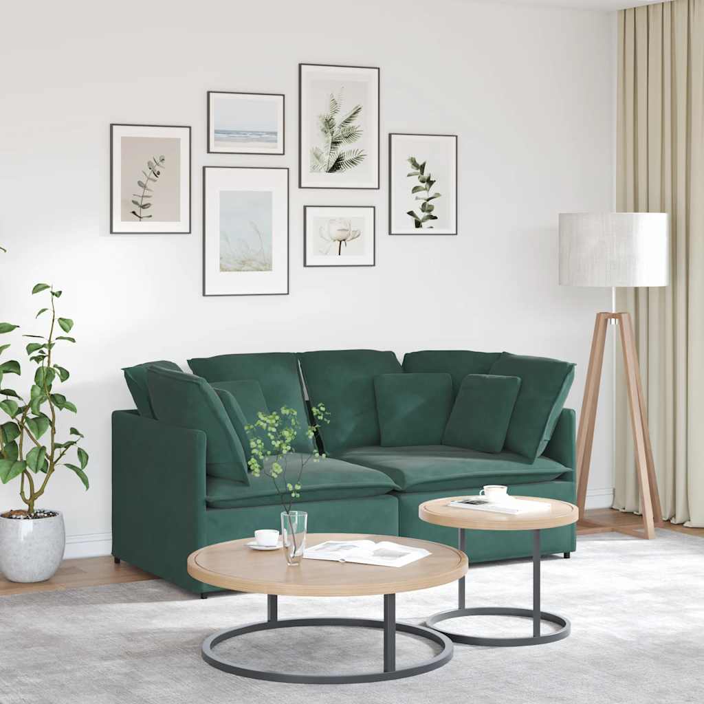 Modulaire bank met kussens fluweel donkergroen is nu te koop bij PeponiXL, paradijselijk wonen!