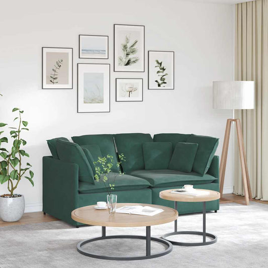 Modulaire bank met kussens fluweel donkergroen is nu te koop bij PeponiXL, paradijselijk wonen!