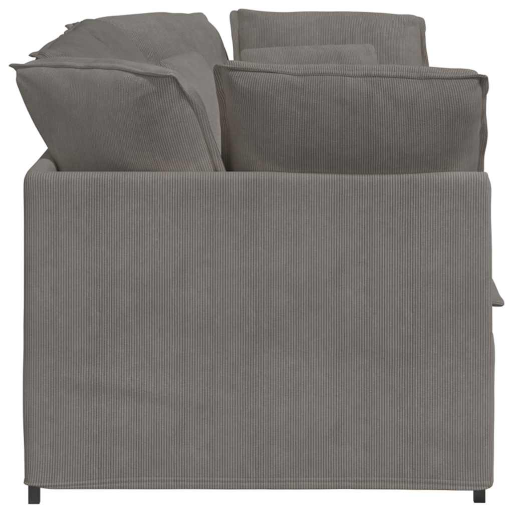 Modulaire bank met kussens corduroy stof lichtgrijs is nu te koop bij PeponiXL, paradijselijk wonen!