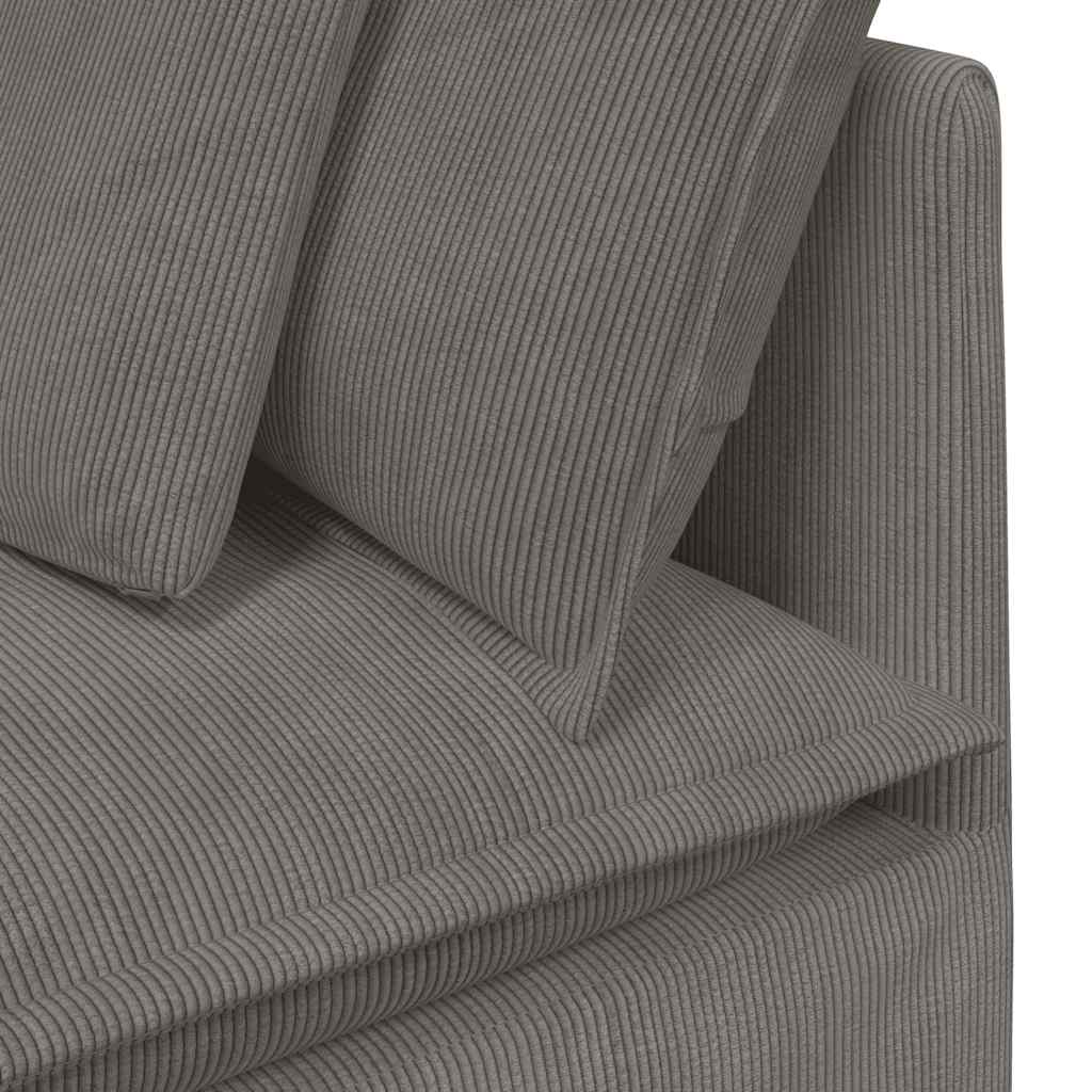 Modulaire bank met kussens corduroy stof lichtgrijs is nu te koop bij PeponiXL, paradijselijk wonen!