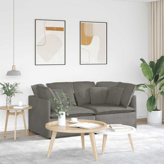 Modulaire bank met kussens corduroy stof lichtgrijs is nu te koop bij PeponiXL, paradijselijk wonen!