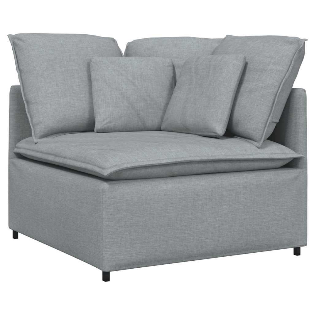 Modulaire bank met kussens stof lichtgrijs is nu te koop bij PeponiXL, paradijselijk wonen!