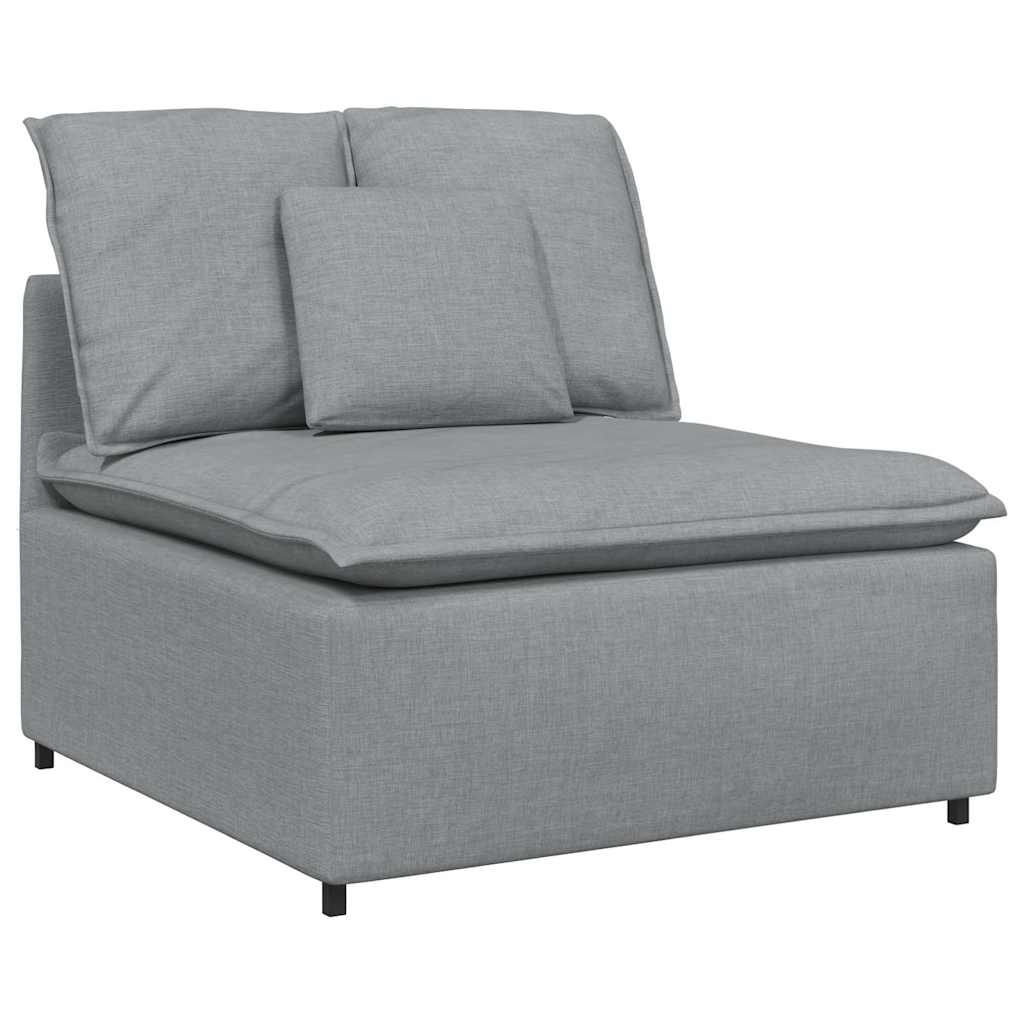 Modulaire bank met kussens stof lichtgrijs is nu te koop bij PeponiXL, paradijselijk wonen!