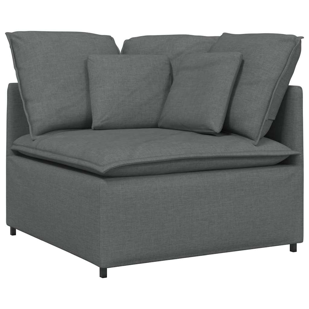Modulaire bank met kussens stof donkergrijs is nu te koop bij PeponiXL, paradijselijk wonen!
