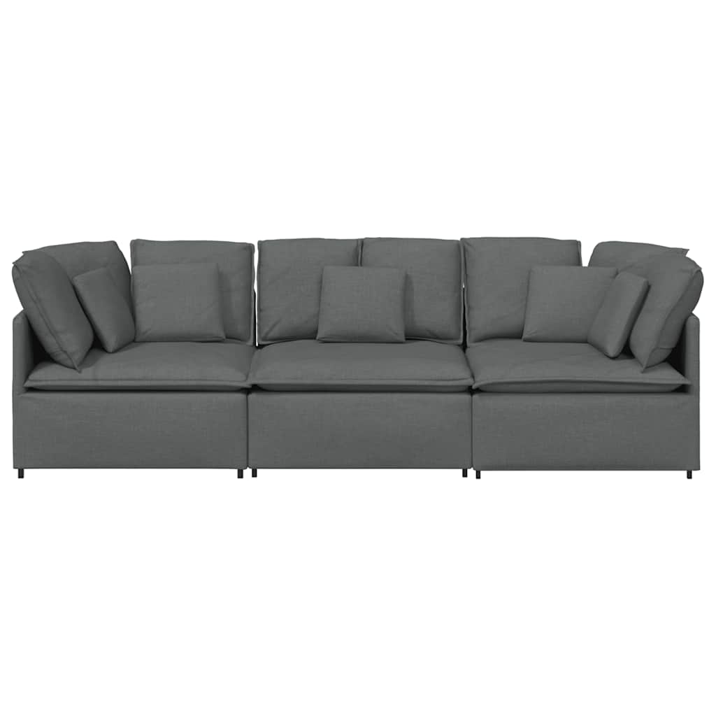 Modulaire bank met kussens stof donkergrijs is nu te koop bij PeponiXL, paradijselijk wonen!