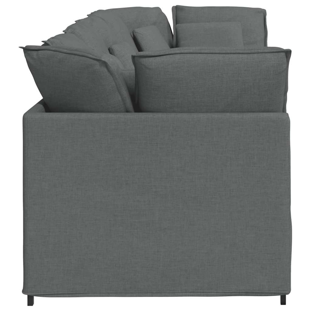 Modulaire bank met kussens stof donkergrijs is nu te koop bij PeponiXL, paradijselijk wonen!