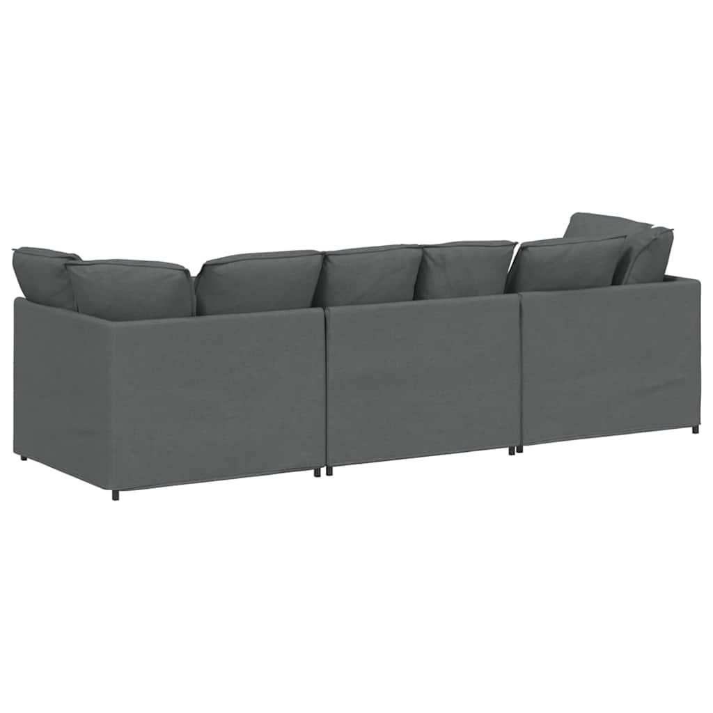 Modulaire bank met kussens stof donkergrijs is nu te koop bij PeponiXL, paradijselijk wonen!