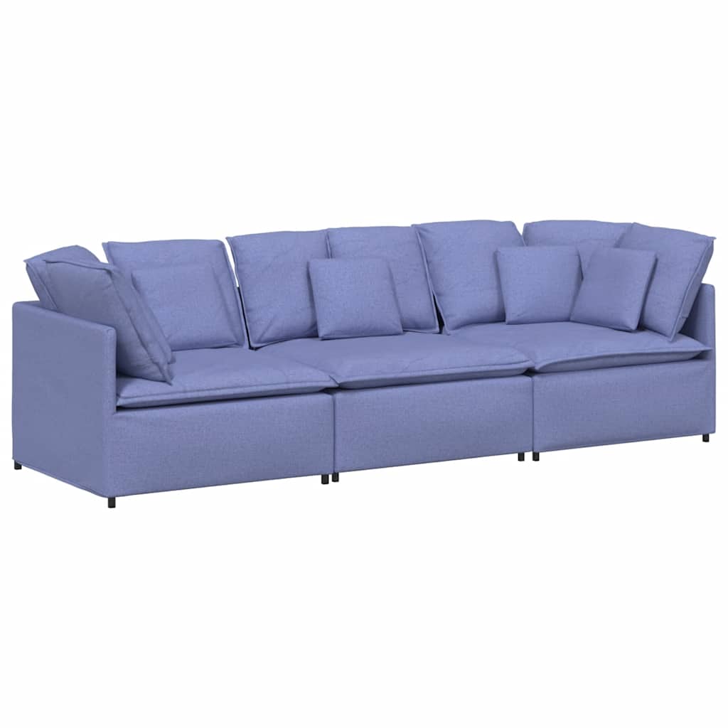 Modulaire bank met kussens stof jeansblauw is nu te koop bij PeponiXL, paradijselijk wonen!