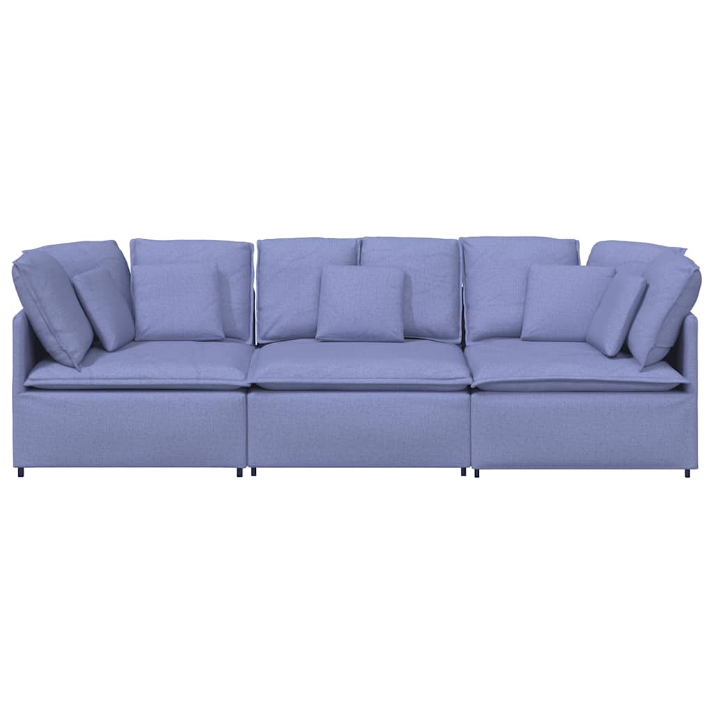 Modulaire bank met kussens stof jeansblauw is nu te koop bij PeponiXL, paradijselijk wonen!