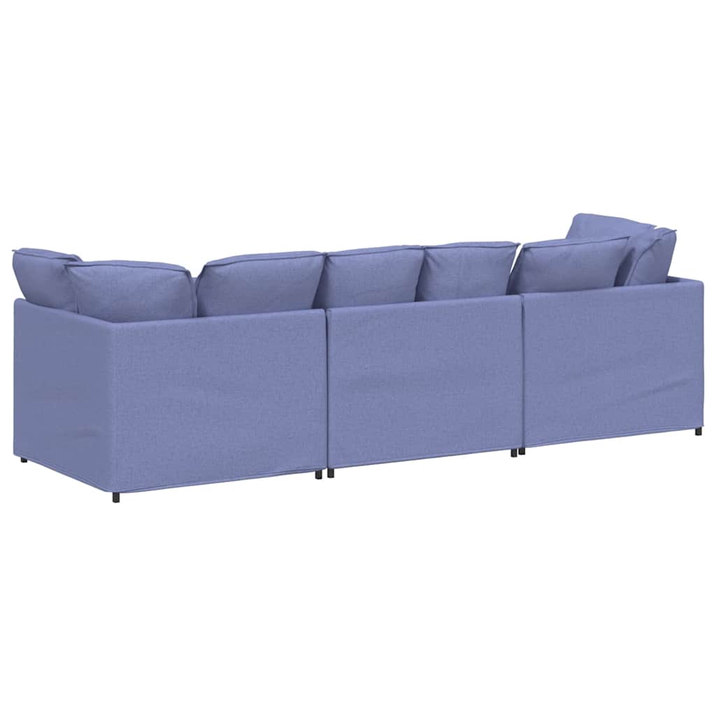 Modulaire bank met kussens stof jeansblauw is nu te koop bij PeponiXL, paradijselijk wonen!